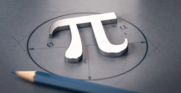 Photo of Mathematical Constant, Pi Letter.