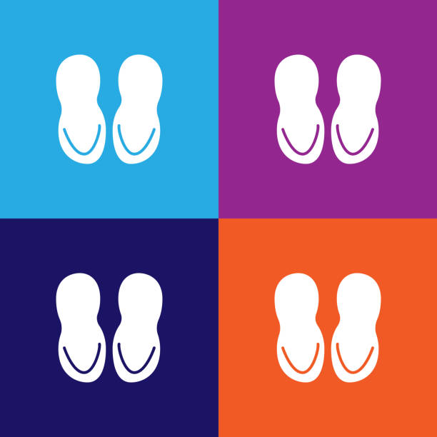 bathroom slippers icon. bathroom and sauna element icon. signs, outline symbols collection icon for websites, web design, mobile app, info graphics bathroom slippers icon. bathroom and sauna element icon. signs, outline symbols collection icon for websites, web design, mobile app, info graphics on multicolored background toothbrush toothpaste backgrounds beauty stock illustrations