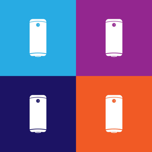 boiler icon. bathroom and sauna element icon. signs, outline symbols collection icon for websites, web design, mobile app, info graphics boiler icon. bathroom and sauna element icon. signs, outline symbols collection icon for websites, web design, mobile app, info graphics on multicolored background bathroom geyser stock illustrations