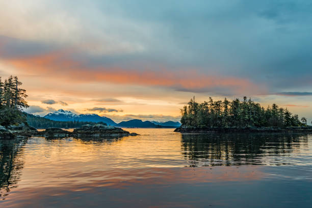 Sunset in Sitka Sound.