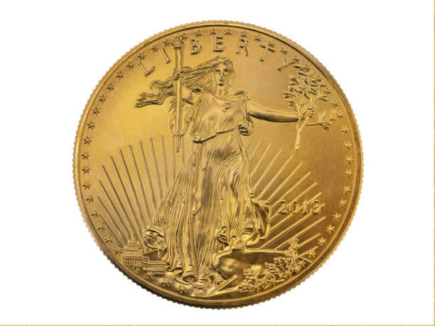 istock Gold $ 50. 1 oz. Liberty coin, isolated 1266821907