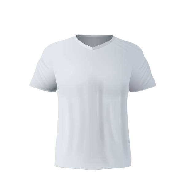 istock Mockup of a white t shirt isolated on a white background for your creativity 1266824503