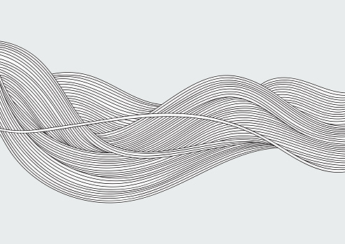 Hand drawn abstract line art background. EPS10 vector illustration, global colors, easy to modify.