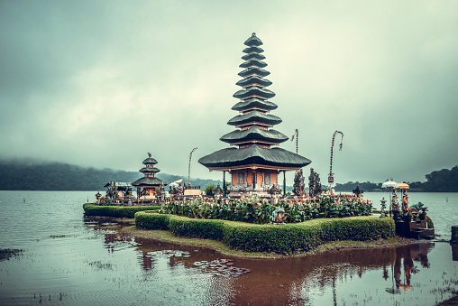 Pura Ulun Danu Beratan the Floating Temple in Bali, Indonesia