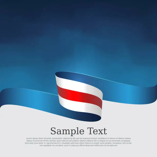 Vector illustration of Belarus flag background. Belarus flag of wavy ribbon colors on blue white background. National poster. Vector brochure design. State belarusian patriotic banner, cover, flyer