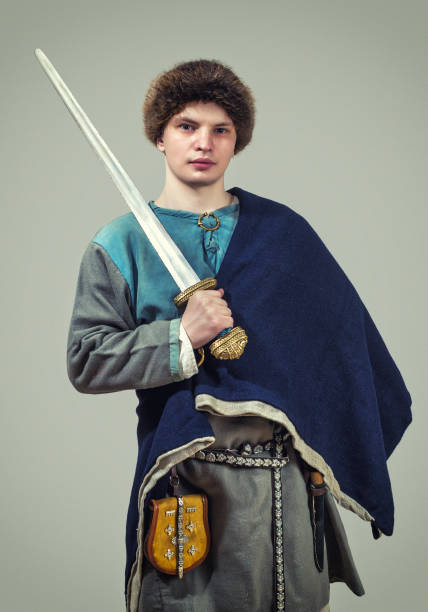 istock Young warrior of the early middle ages. 1266833141