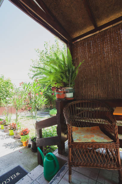 istock Country house with back yard 1266833302