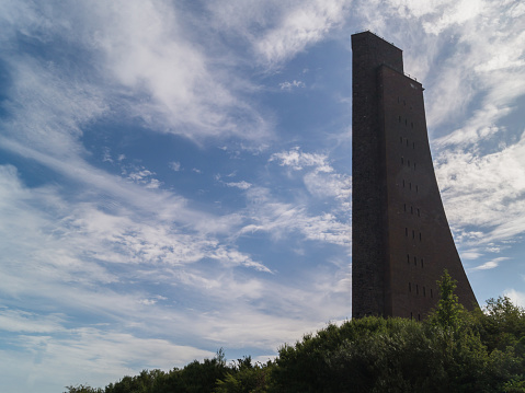 Laboe, Germany 9. August 2020: The german navy monument in laboe germany near kiel on a beautiful summer day.