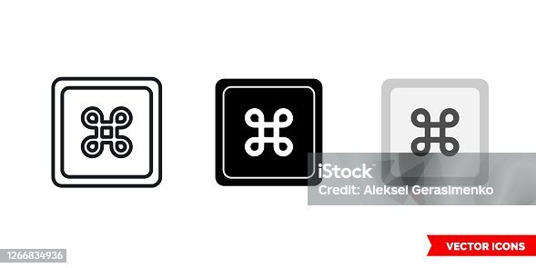 istock CMD icon of 3 types color, black and white, outline. Isolated vector sign symbol 1266834936