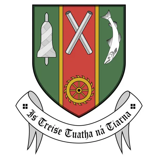 Vector illustration of Coat of arms of City Balbriggan of Ireland