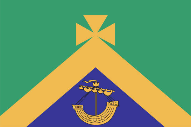 flaga miasta cobh irlandii - munster province illustrations stock illustrations