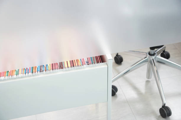 istock File folders in drawer partly visible under metal cubicle wall 1266840775