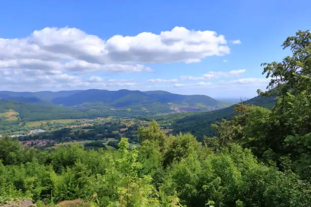 Beautiful view over the village Annweiler at Trifels, Germany