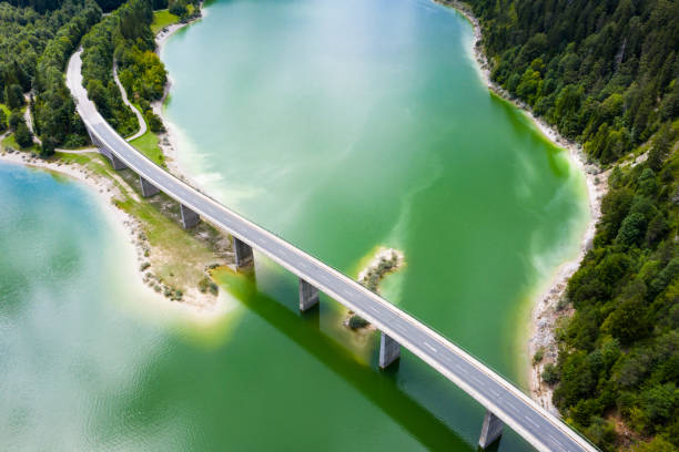 istock Bridge over Sylvenstein Lake 1266850178
