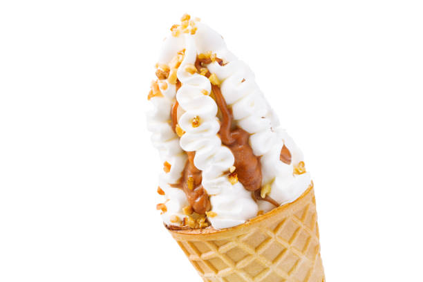 istock ice cream in waffle cone isolated on white background 1266851253
