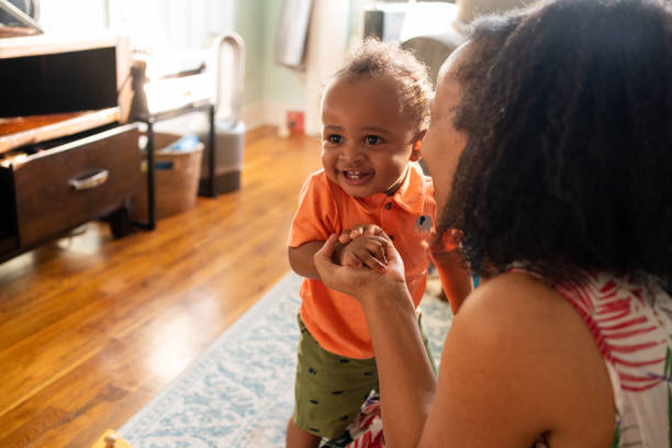 istock Black mother and son having a good time together 1266851498