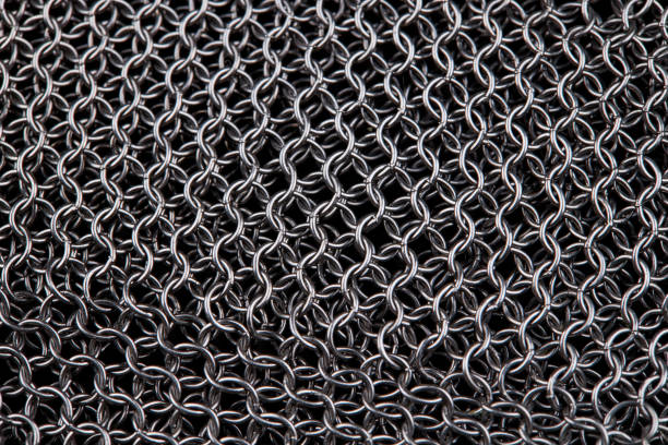 istock chain mail close up texture background. abstract iron ring backdrop. protection concept 1266851720