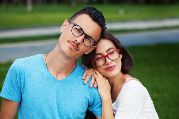 istock Young couple wearing glasses 1266865912