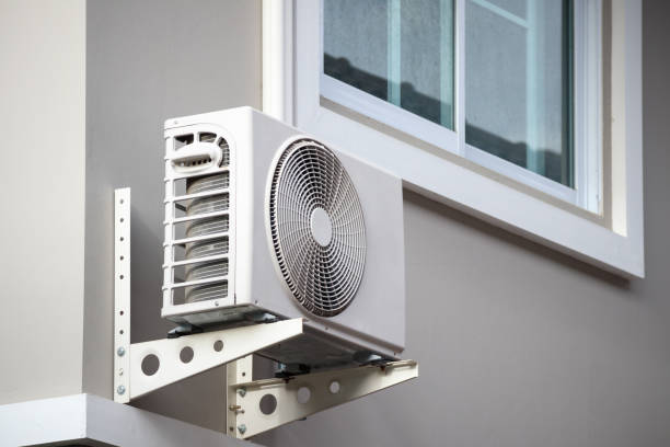 istock Air condition outdoor unit compressor install outside the house 1266868379