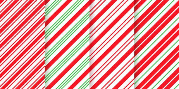 конфеты каню бесшовные картины. рождественская полоса фона. векторная иллюстрация. - hard candy candy mint wrapped stock illustrations