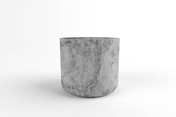 istock raw cement plant pot in a loft style on white background and clipping path 1266870783