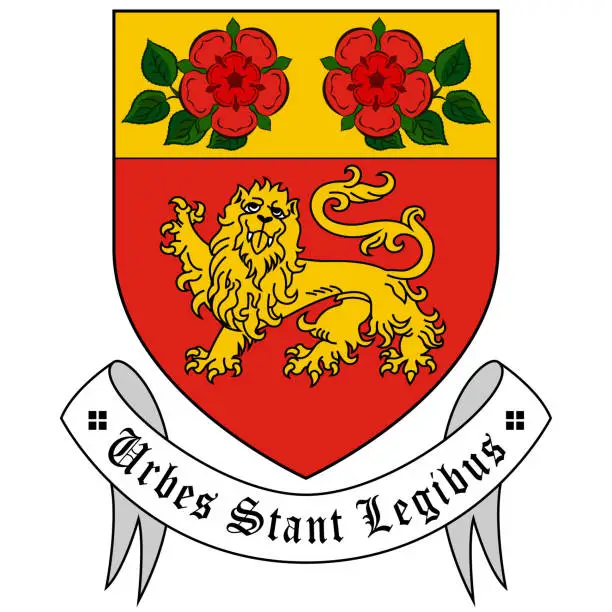 Vector illustration of Coat of arms of City Athlone of Ireland
