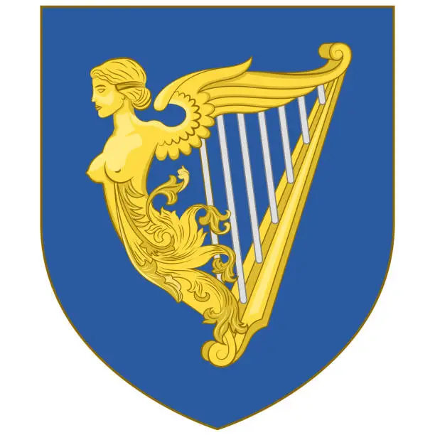 Vector illustration of Coat of arms of Kingdom of Ireland