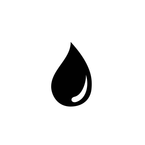 Black Water drop icon symbol Black Water drop icon symbol teardrop stock illustrations