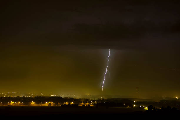 istock Lightning in the sky at night. 1266883490