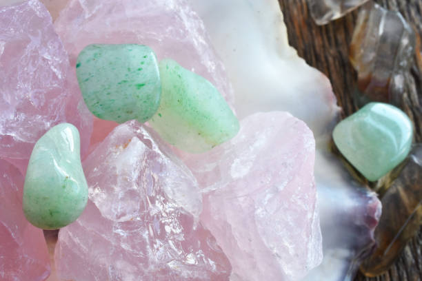 istock Rose Quartz and Green Aventurine 1266886321