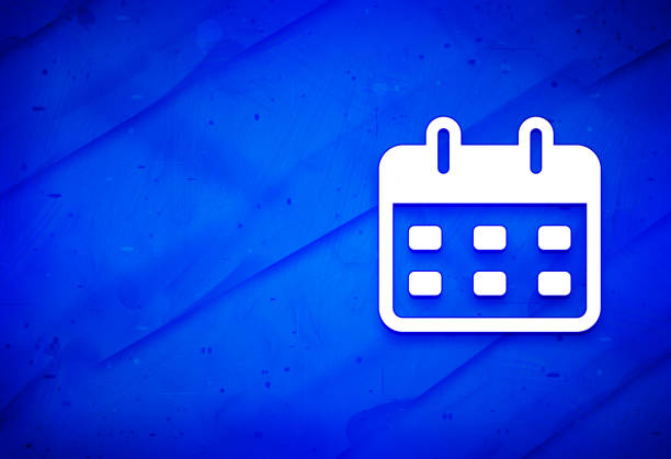istock Calendar icon abstract watercolor painting dark blue background illustration 1266890469