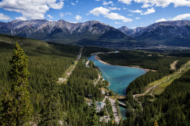 istock Top view from Grassi Lakes, Alberta, Canada 1266891244