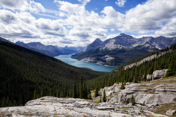 istock Top view from West Wind Pass Trail, Alberta, Canada 1266892141