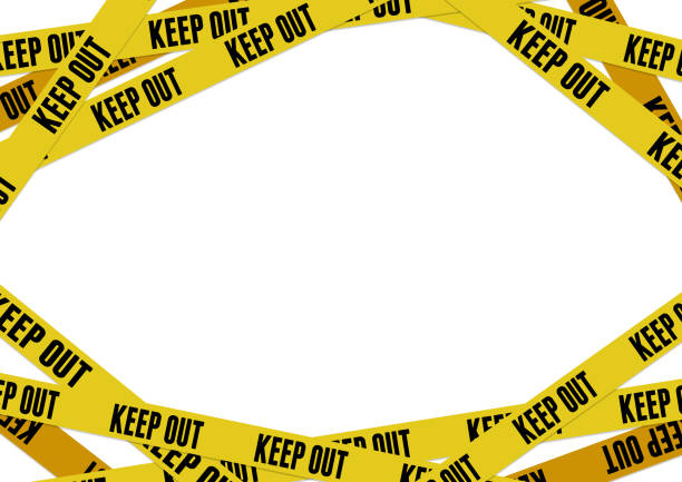 istock Illustration of material for background of caution tape #01. Vector illustration 1266893938