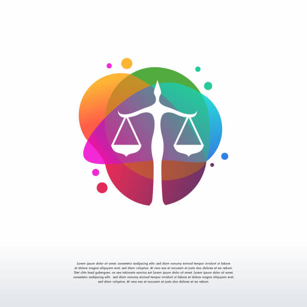 istock Colorful Law Scale logo vector, Arbitrator logo designs template, design concept, logo, logotype element for template 1266895670
