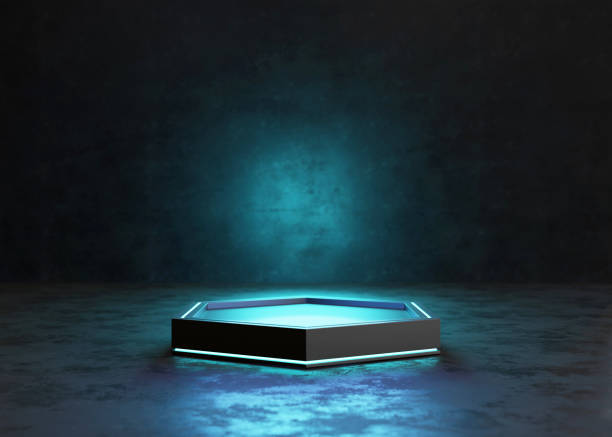 istock Abstract background, Futuristic pedestal for product presentation 1266899496