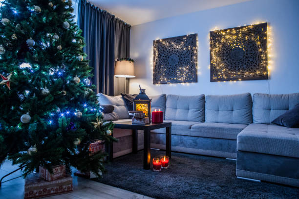 istock Christmas decorations in xmas home 1266907586