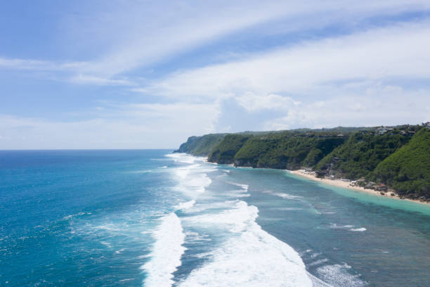 istock Aerial drone image of Melasti Beach shore. Bali. 1266907670