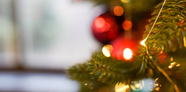 istock christmas banner with defocused lights and red balls 1266907827
