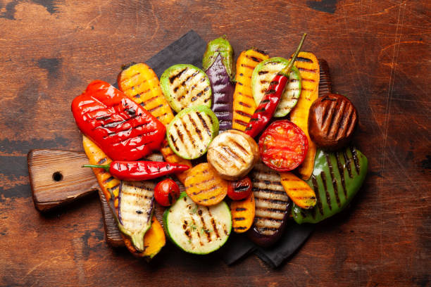 istock Grilled vegetables with spices and herbs 1266908609