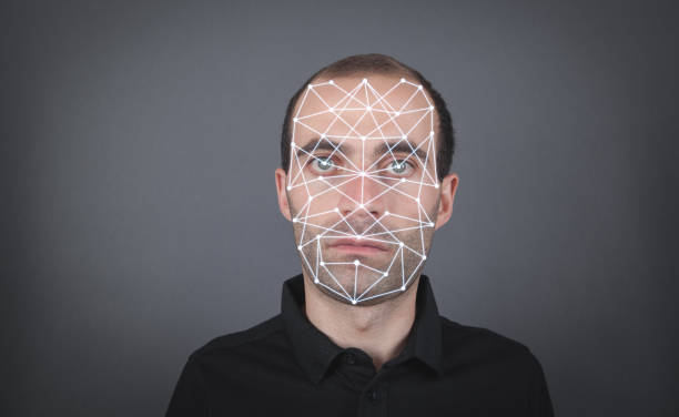 istock Scanning of face for facial recognition. 1266908817