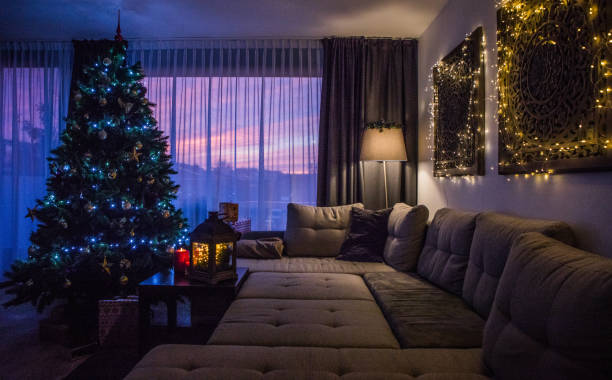 istock Christmas decorations in xmas home 1266908897