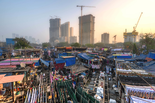 Dhobi Ghat also known as Mahalaxmi Dhobi Ghat is the largest open air laundromat in Mumbai. one of the most recognizable landmarks and tourist attractions of Mumbai