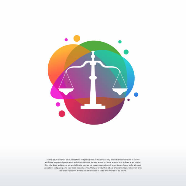 istock Colorful Law Scale logo vector, Arbitrator logo designs template, design concept, logo, logotype element for template 1266917935