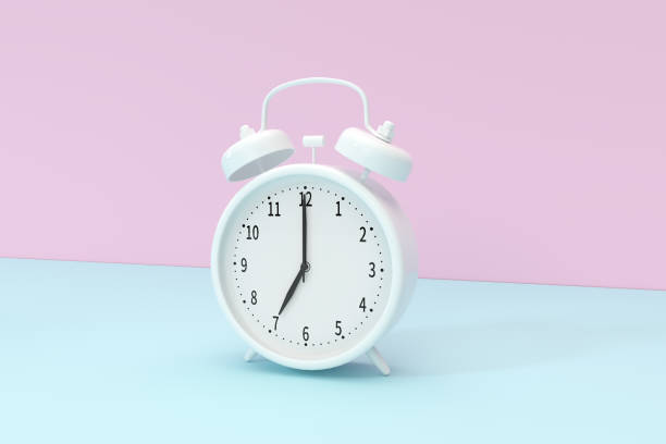 istock Classic alarm clock, concept of time, 3d rendering. 1266918823