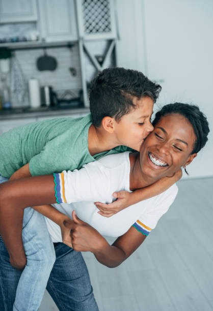 istock Mother and son at home. 1266919007
