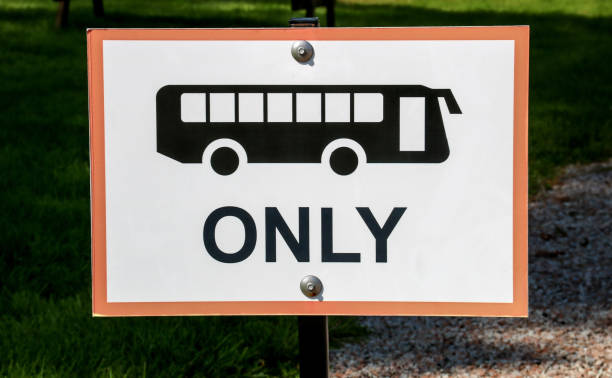 Buses only parking signpost at a country attraction car park