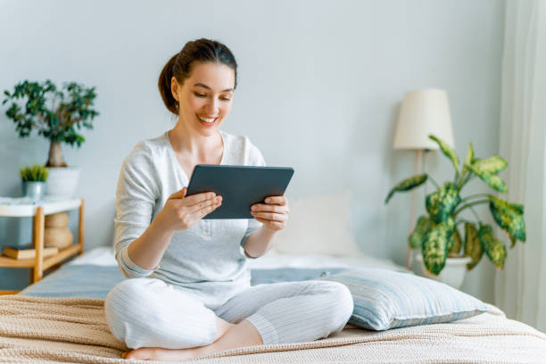 istock Young woman is chatting with somebody. 1266921580