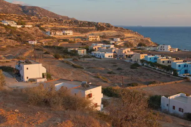 Residential houses in Lefkos on Karpathos in Greece,Europe