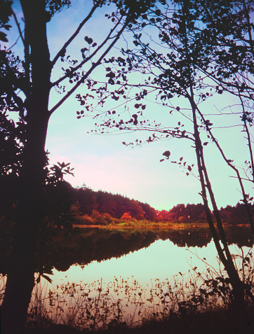 lake district national park cumbria england uk blea tarn lansdale - shot on film